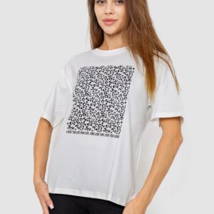 86f7167d-2fe1-11ef-8588-d8cb8a9c13c3-10 Футболка жіноча з принтом, колір молочний — інтернет-магазин SportRun